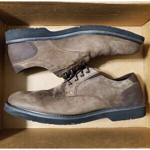 Nunn Bush Denali Dark Brown Mens 12W Waterproof Plain Toe Oxford Shoes 84886-201